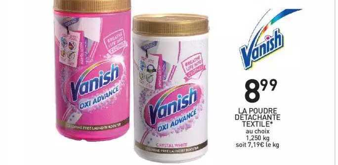 la poudre détachante textile vanish