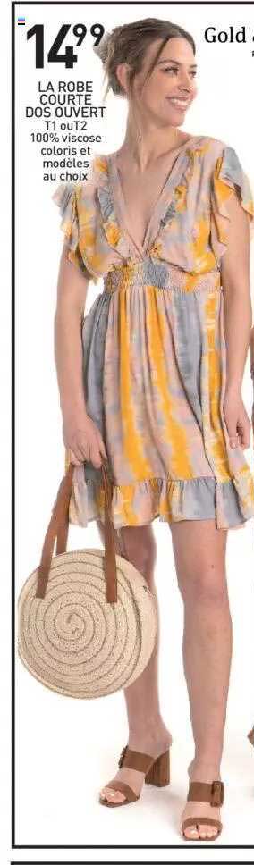 la robe courte dos ouvert