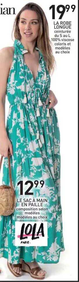 La Robe Longue, Le Sac à Main En Paille