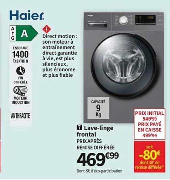lave-linge frontal haier