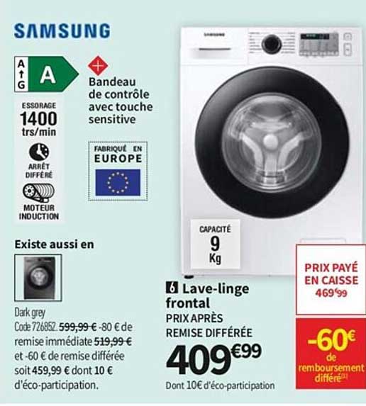 lave-linge frontal samsung