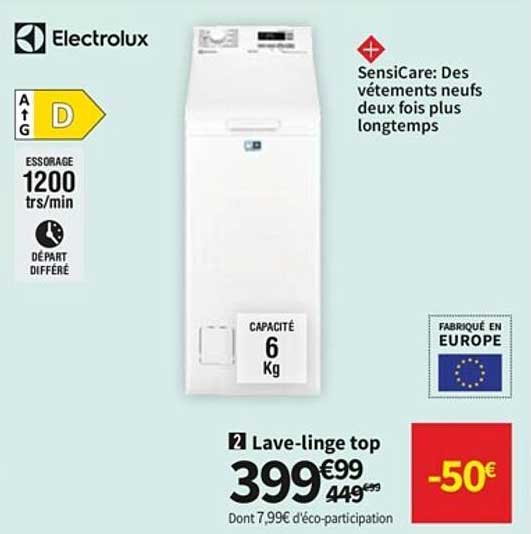 lave-linge top electrolux