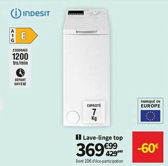 lave-linge top indesit