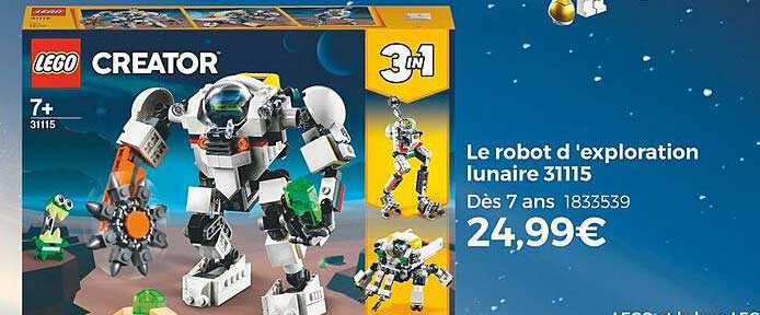 le robot d'exploration lunaire 31115 lego creator