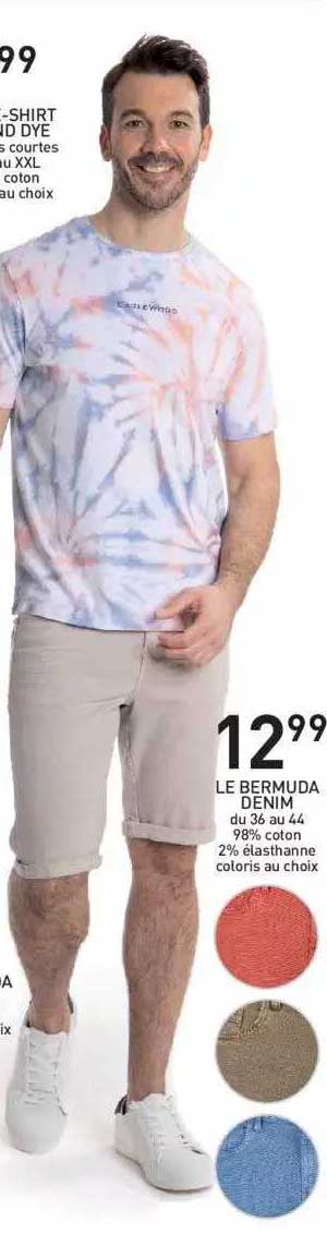 le t-shirt, le bermuda denim