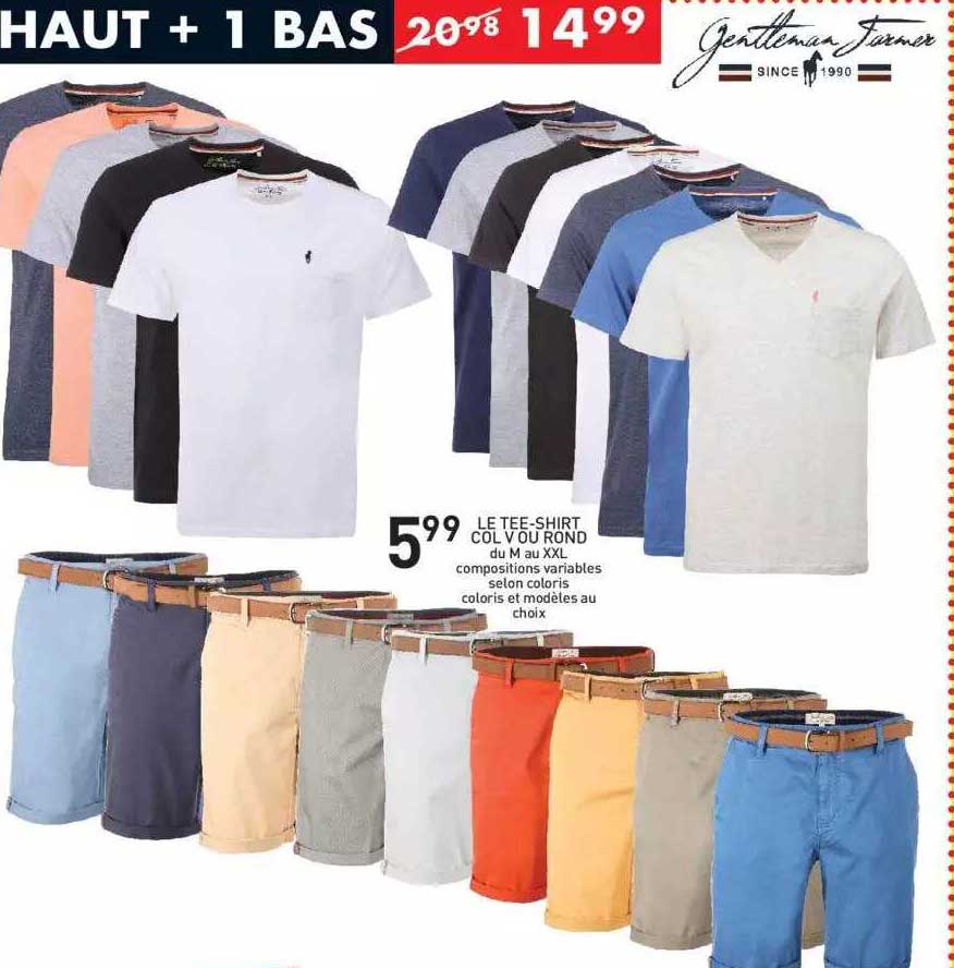 le tee-shirt col v ou rond