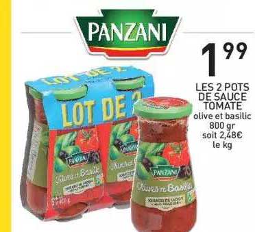 Les 2 Pots De Sauce Tomate Panzani