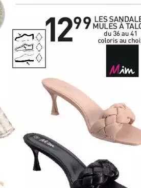 les sandale mules à talon