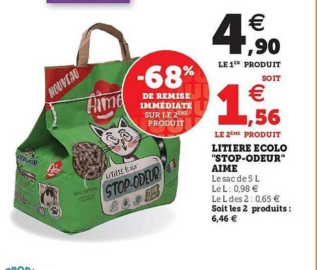 litière écolo "stop-odeur" aimé