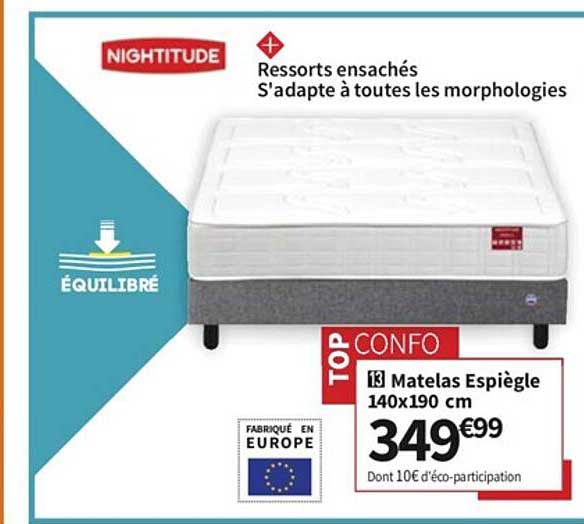 Matelas Espiègle 140 X 190 Cm