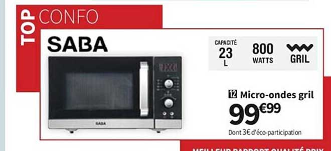micro-ondes gril saba