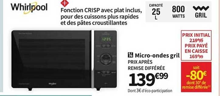 micro-ondes gril whirlpool