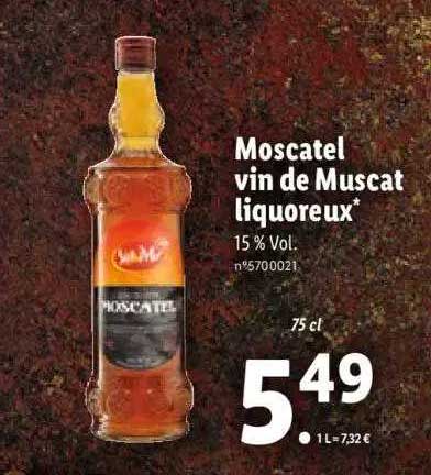 Moscatel Vin De Muscat Liquoreux Sol & Mar