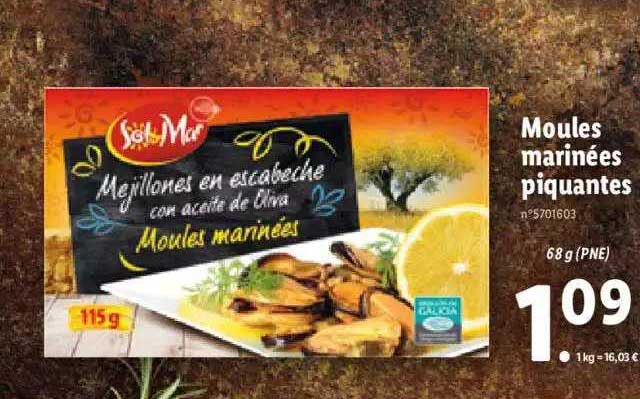 moules marinées piquantes sol & mar