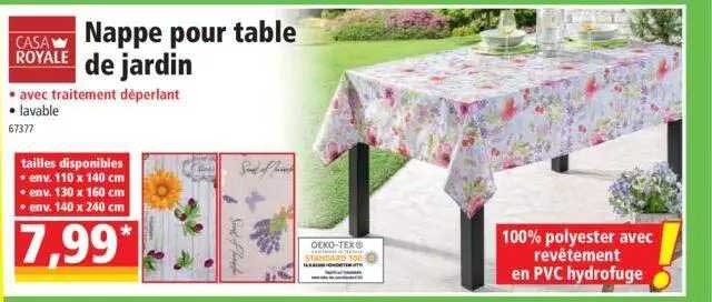 Nappe Pour Table De Jardin Casa Royale