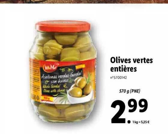 olives vertes entières sol & mar