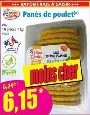 panés de poulet père dodu