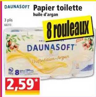 papier toilette huile d'argan daunasoft