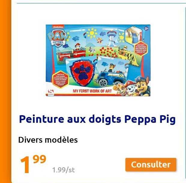 peinture aux doigts peppa pig