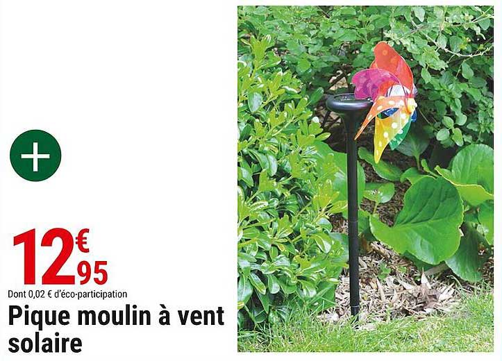 pique moulin à vent solaire
