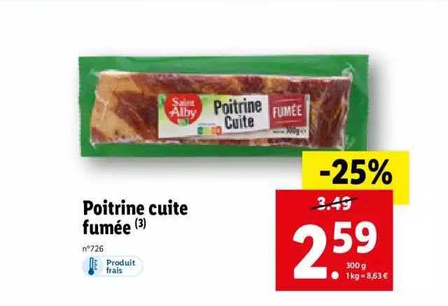 Poitrine Cuite Fumée Saint Alby