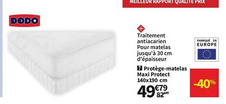 protège-matelas maxi protect dodo 140 x 190 cm