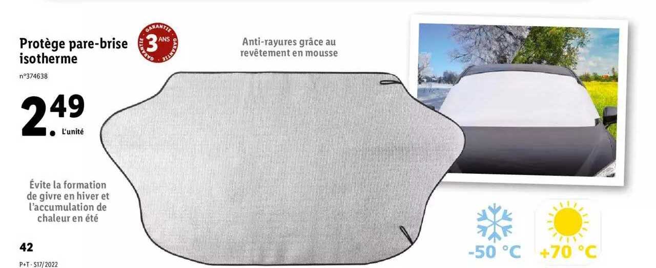 protège pare-brise isotherme