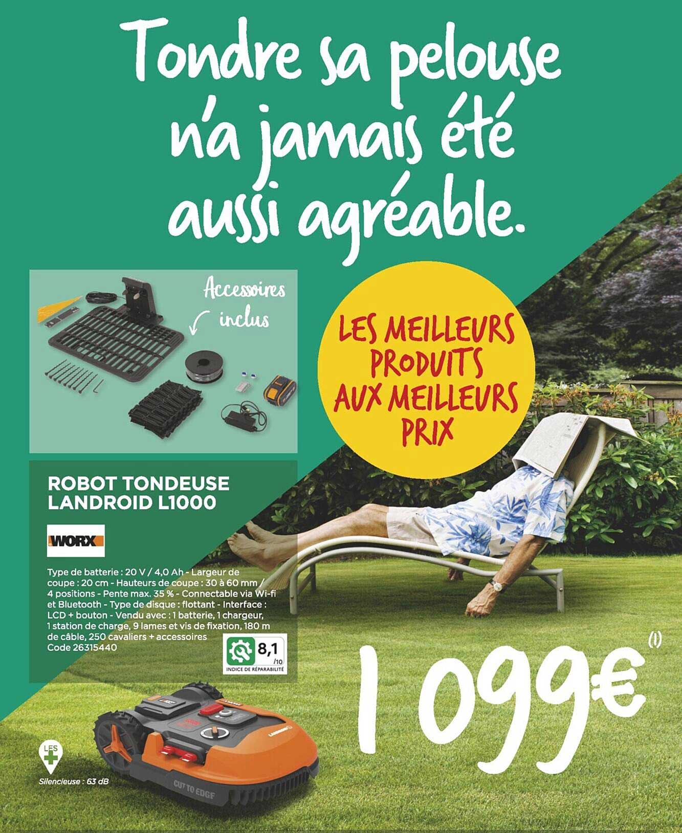 robot tondeuse landroid l1000 worx