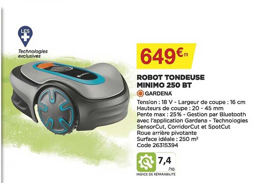 robot tondeuse minimo 250 bt gardena