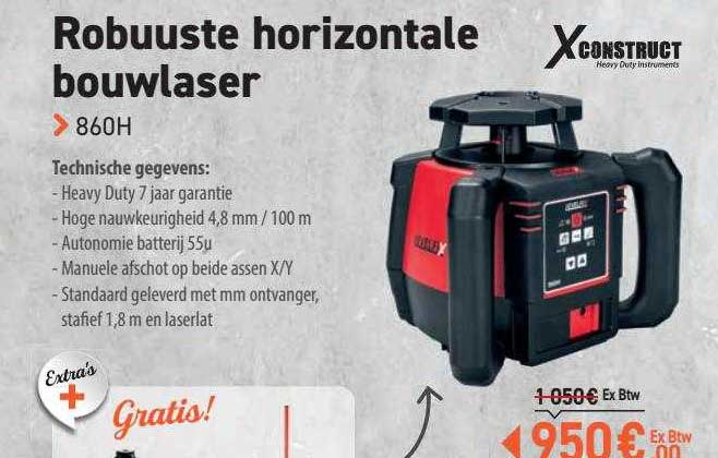 robuste horizontale bouwlaser 860h