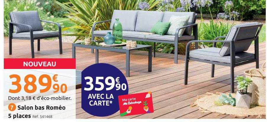 salon bas roméo 5 places