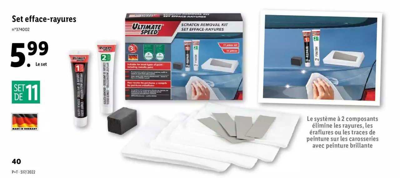 set efface-rayures ultima speed