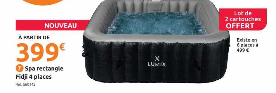 spa rectangle fidji 4 places