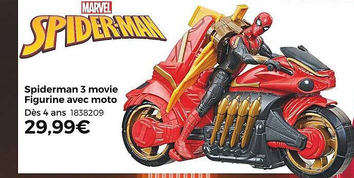 spiderman 3 movie figurine avec moto