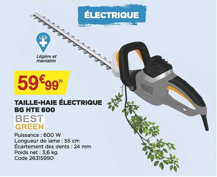 taille-haie électrique bg hte 600 best green