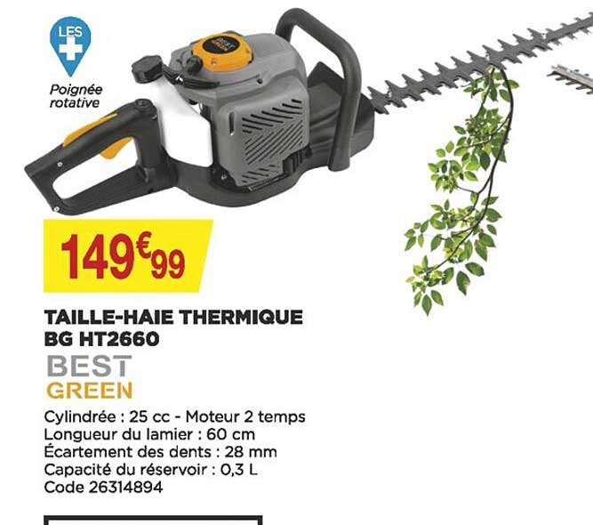 taille-haie thermique bg ht2660 best green