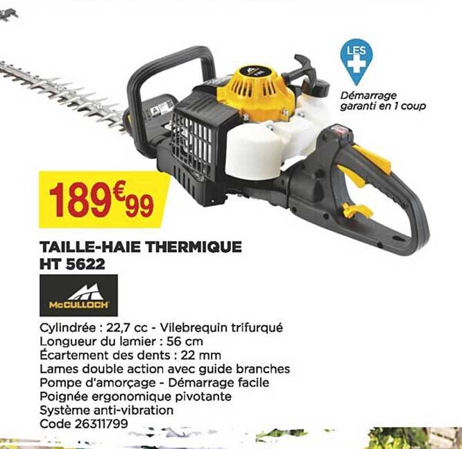 taille-haie thermique ht 5622 mcCulloch