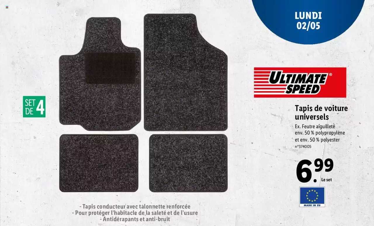 tapis de voiture universels ultimate speed