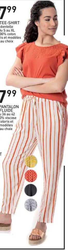tee-shirt, pantalon fluide