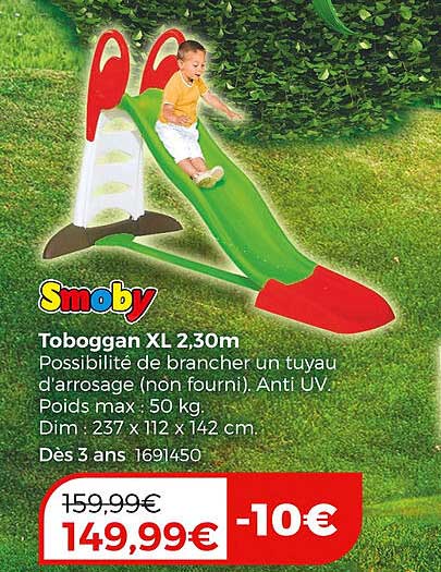 toboggan xl 2,30m smoby