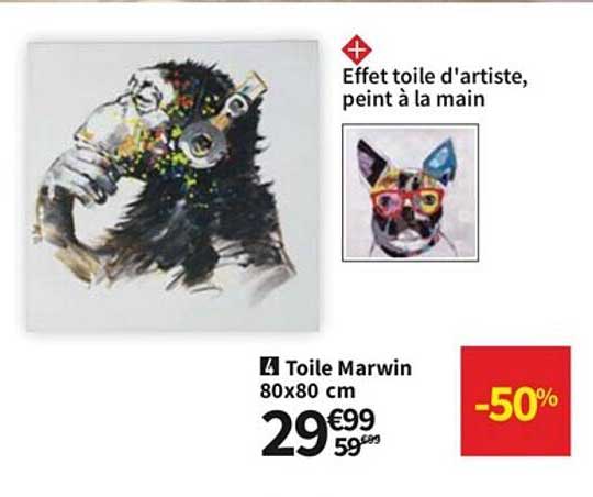 Toile Marwin 80 X 80 Cm