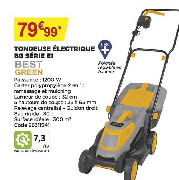 Tondeuse électrique Bg Série E1 Best Green