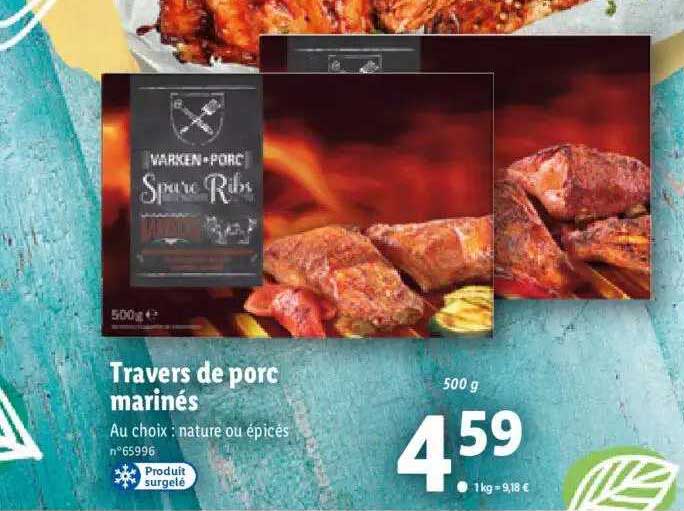 Travers De Porc Marinés