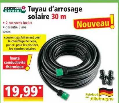 Tuyau D'arrosage Solaire 30 M Powertec Garden