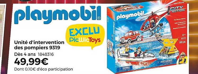 unité d'intervention des pompiers 9319 playmobil