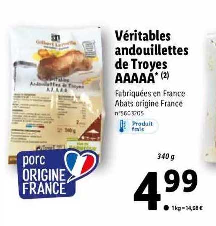 Véritables Andouillettes De Troyes Aaaaa
