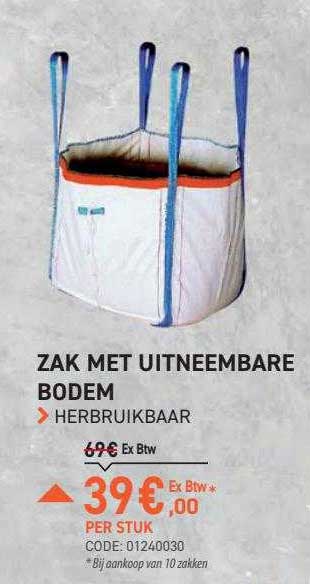 zak met uitneembare bodem