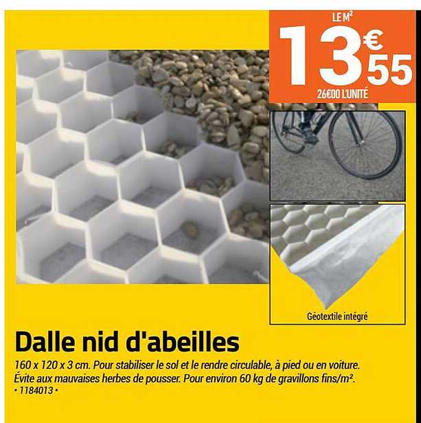 dalle nid d'abeilles