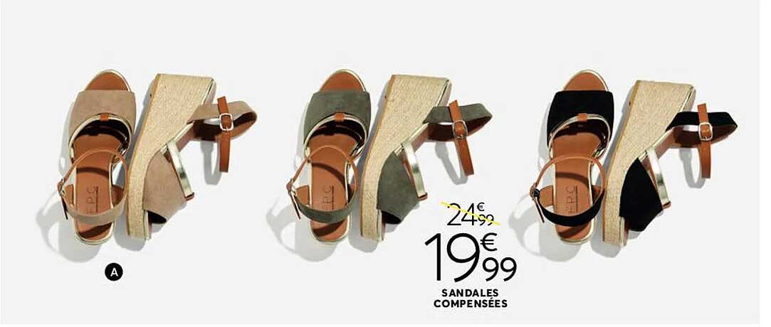 sandales compensées