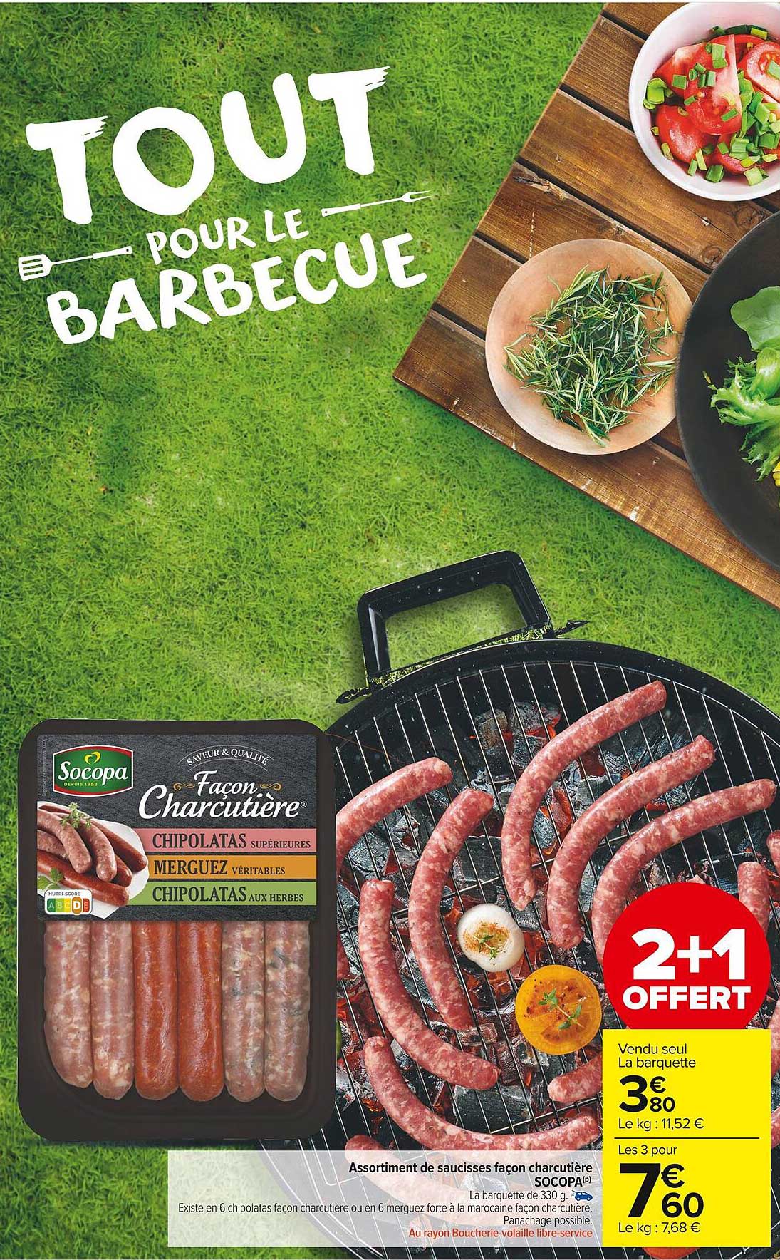 assortiment de saucisses façon charcutière socopa